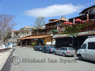 Nesebur port road scene